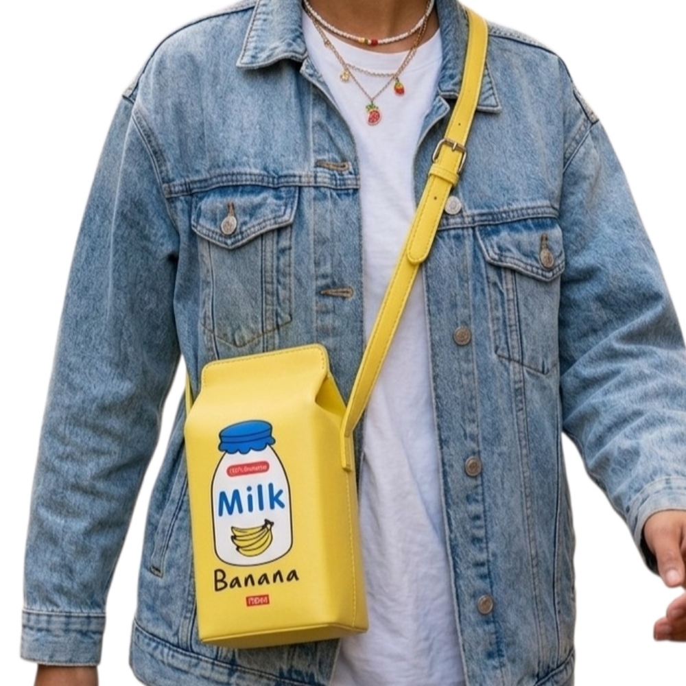 Banana Milk Carton Crossbody
